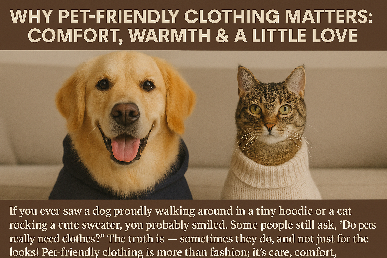 Why Pet-Friendly Clothing Matters: Comfort, Warmth & a Little Love